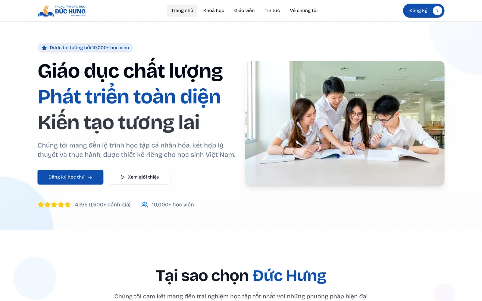 Website Đức Hưng ETC — ảnh chụp màn hình